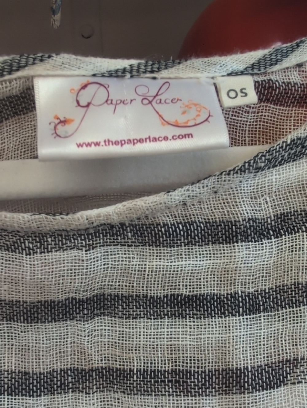"NWOT"Paper Lace 100% Wide Weave Linen Tunic - Picture 3 of 8